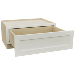 Fabuwood Fusion Dove DBS36 Base Bench Seat Cabinet, Open View