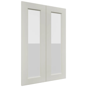 Fabuwood Fusion Dove DS GDW2436 Wall Glass Door, Front View