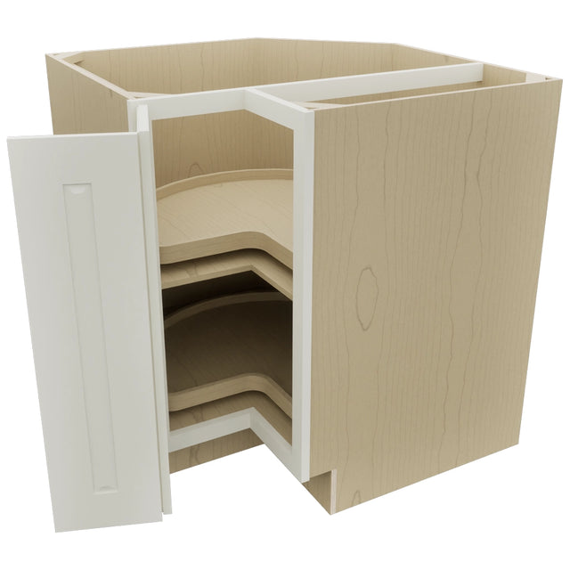 Fabuwood Fusion Dove LSB33 Base Corner Lazy Susan Cabinet, Open View