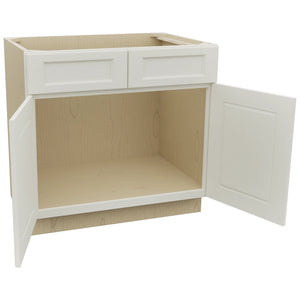 Fabuwood Fusion Dove SB36 Base Sink Cabinet, Open View