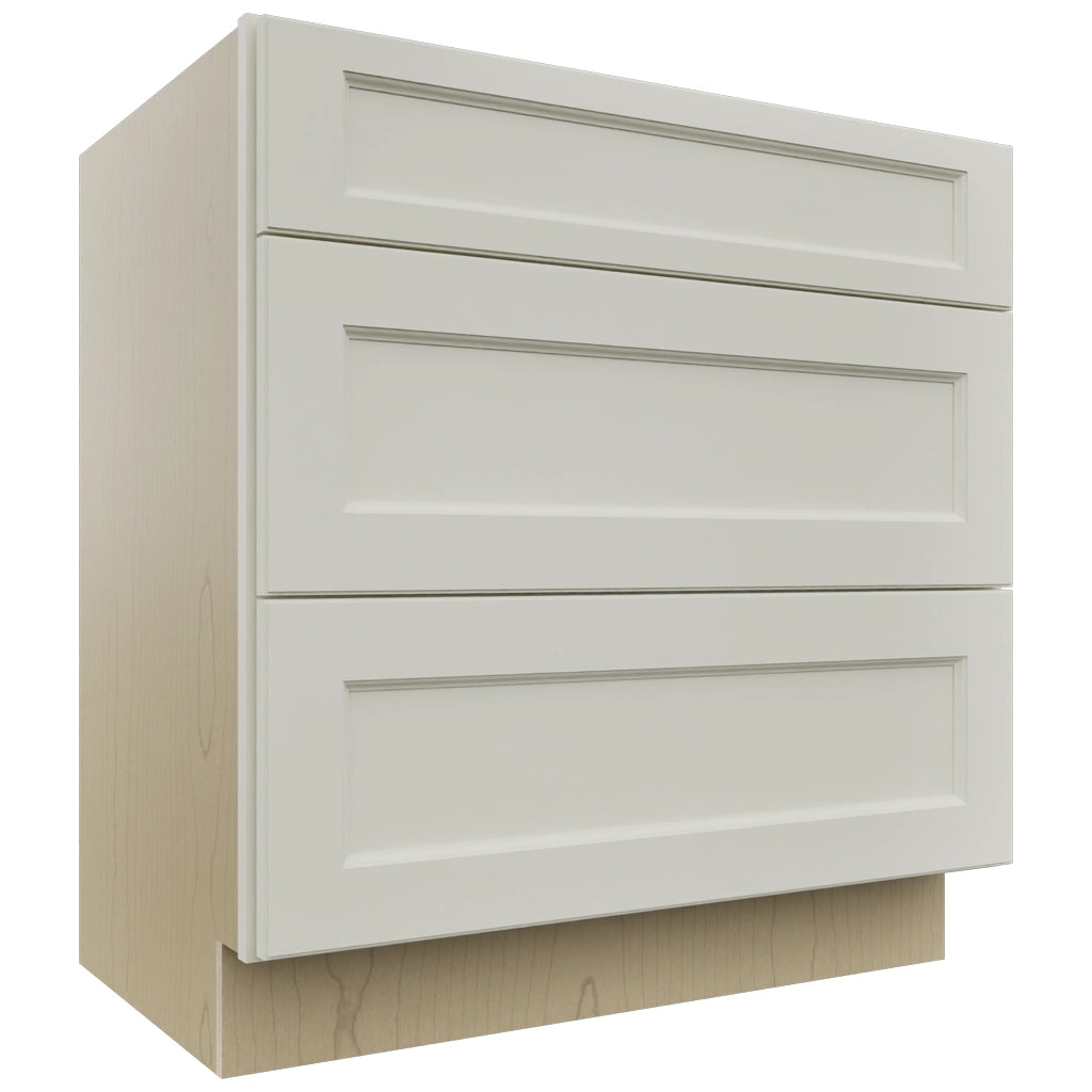 Fabuwood Fusion Dove VDB33-34 Vanity Drawer Cabinet, Front View