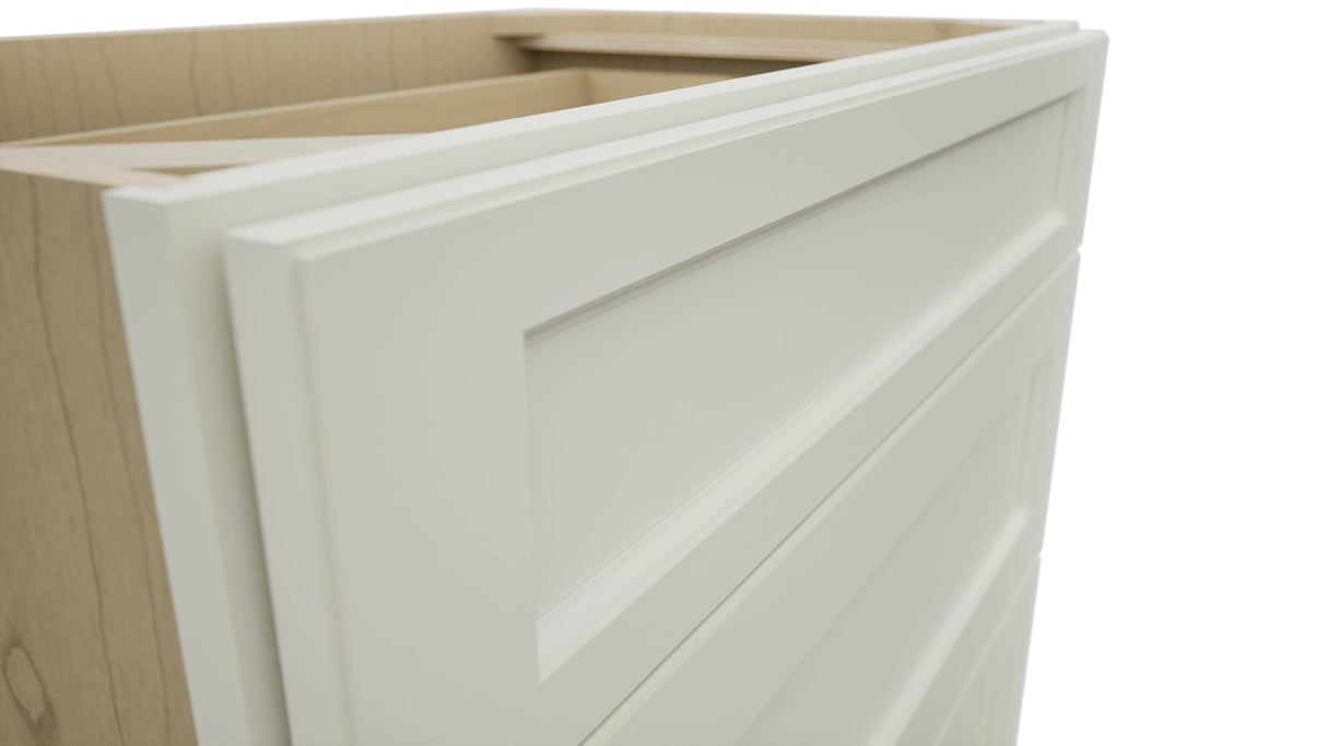 Fabuwood Fusion Dove VDB33-34 Vanity Drawer Cabinet, Detail View