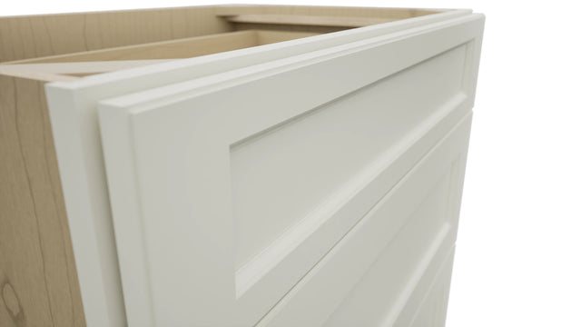 Fabuwood Fusion Dove VDB33-34 Vanity Drawer Cabinet, Detail View