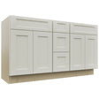 Fabuwood Fusion Dove VSD60DOUBLE Vanity Combo Cabinet, Front View