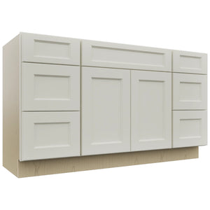 Fabuwood Fusion Dove VSD60SINGLE Vanity Combo Cabinet, Front View