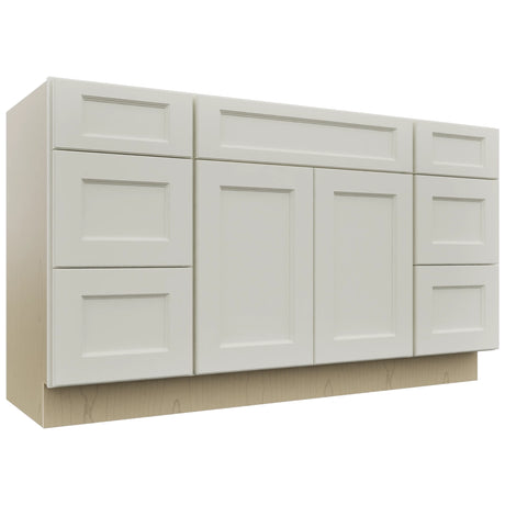 Fabuwood Fusion Dove VSD60SINGLE Vanity Combo Cabinet, Front View