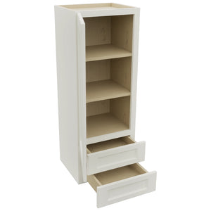 Fabuwood Fusion Dove WD1848 Wall Drawer Cabinet, Open View