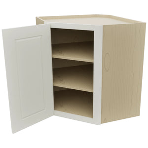 Fabuwood Fusion Dove WDC2730 Wall Corner Diagonal Cabinet, Open View