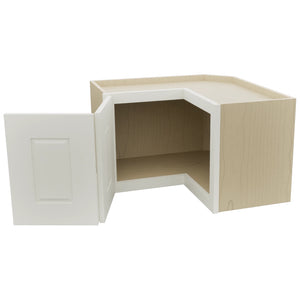 Fabuwood Fusion Dove WPC2415 Wall Corner Pie Cabinet, Open View