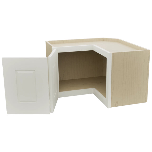 Fabuwood Fusion Dove WPC2415 Wall Corner Pie Cabinet, Open View