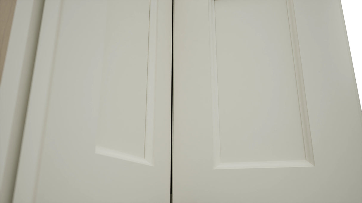 Fabuwood Fusion Dove WPC2418 Wall Corner Pie Cabinet, Detail View