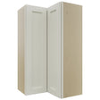 Fabuwood Fusion Dove WPC2442 Wall Corner Pie Cabinet, Front View