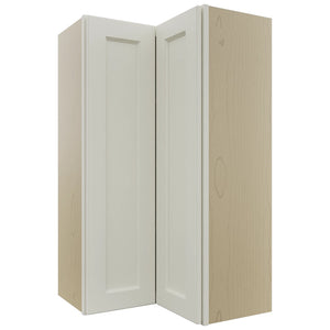 Fabuwood Fusion Dove WPC2442 Wall Corner Pie Cabinet, Front View