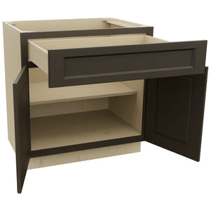 Fabuwood Fusion Kona B33SDF Base Standard Cabinet, Open View