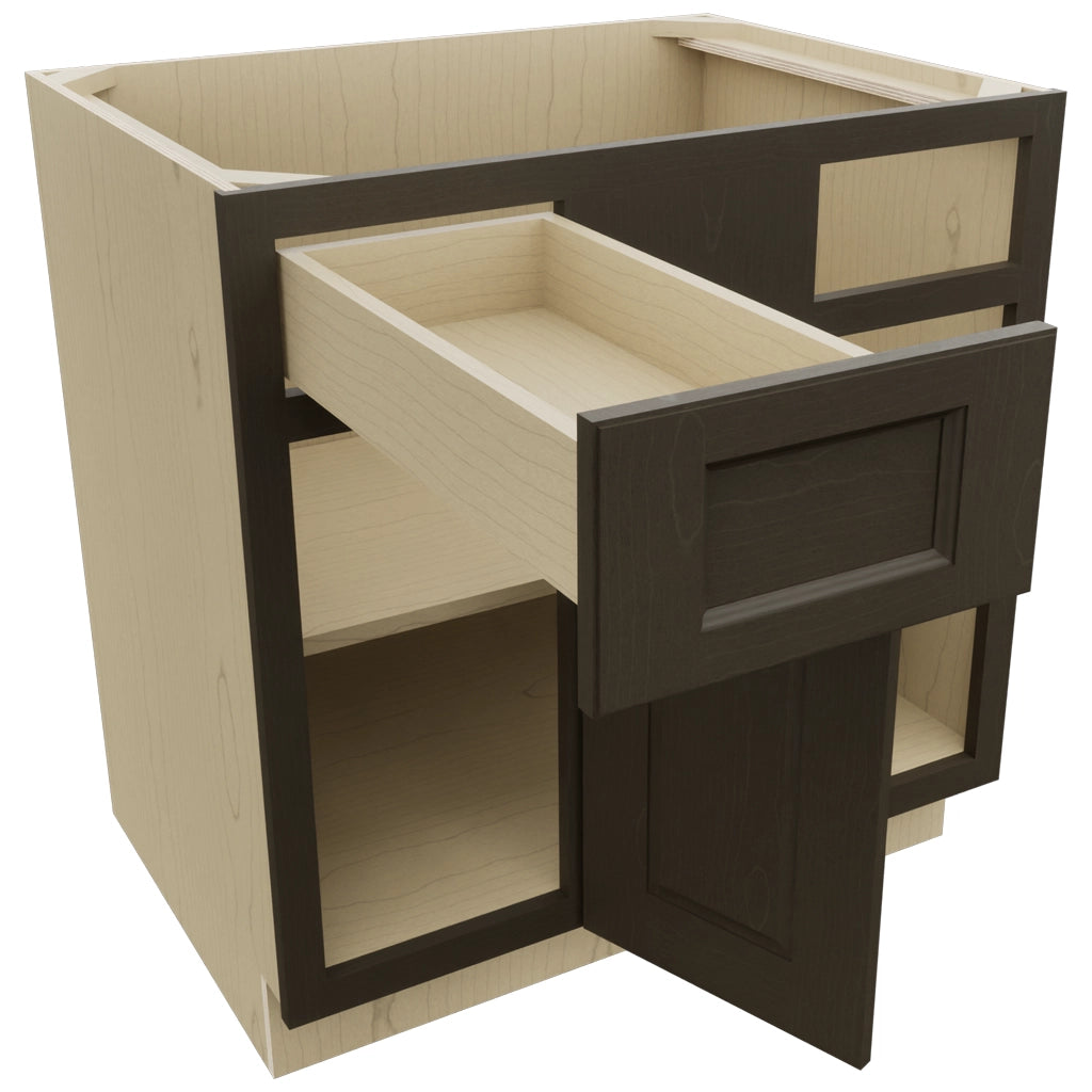 Fabuwood Fusion Kona BLB39/42 Base Corner Blind Cabinet, Open View