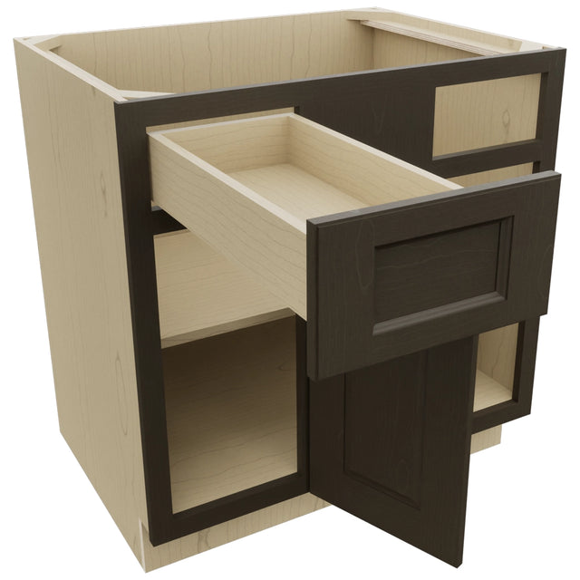 Fabuwood Fusion Kona BLB39/42 Base Corner Blind Cabinet, Open View