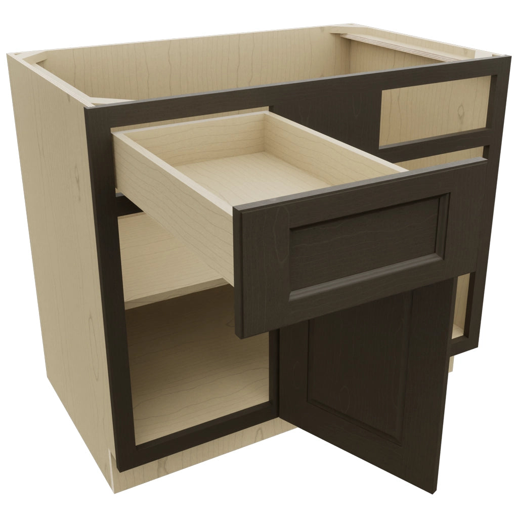 Fabuwood Fusion Kona BLB42/45 Base Corner Blind Cabinet, Open View