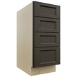 Fabuwood Fusion Kona DB15-4 Base 4 Drawers Cabinet, Front View