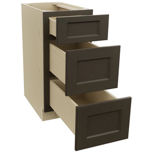 Fabuwood Fusion Kona DB15 Base 3 Drawers Cabinet, Open View