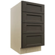 Fabuwood Fusion Kona DB18-4 Base 4 Drawers Cabinet, Front View