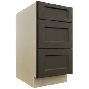 Fabuwood Fusion Kona DB18 Base 3 Drawers Cabinet, Front View