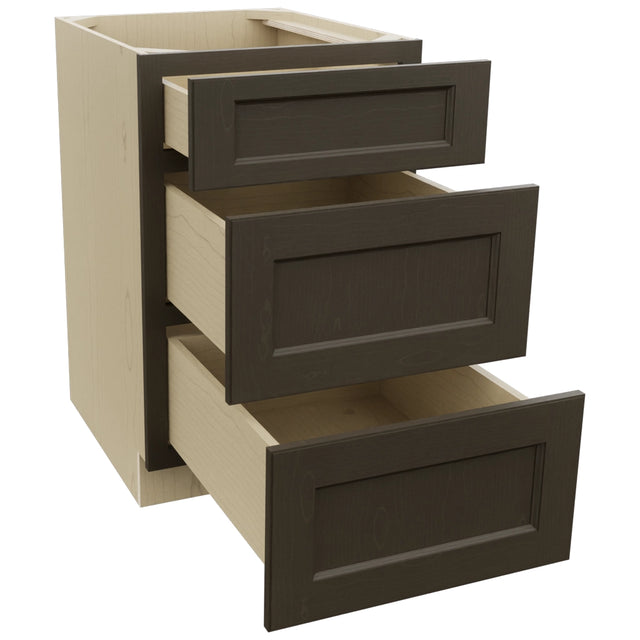 Fabuwood Fusion Kona DB21 Base 3 Drawers Cabinet, Open View
