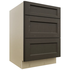 Fabuwood Fusion Kona DB24 Base 3 Drawers Cabinet, Front View