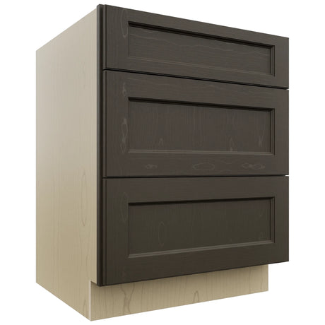 Fabuwood Fusion Kona DB27 Base 3 Drawers Cabinet, Front View