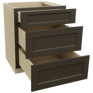 Fabuwood Fusion Kona DB27 Base 3 Drawers Cabinet, Open View