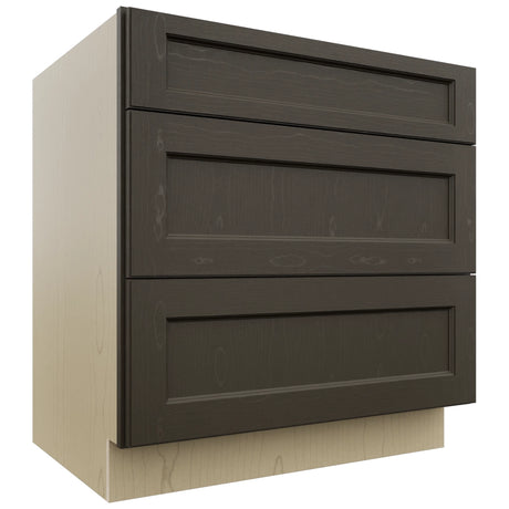 Fabuwood Fusion Kona DB33 Base 3 Drawers Cabinet, Front View