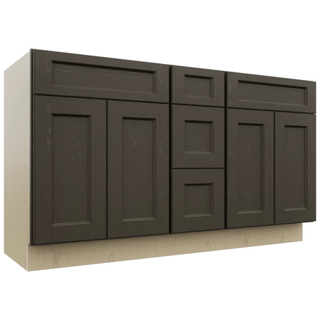 Fabuwood Fusion Kona VSD60DOUBLE Vanity Combo Cabinet, Front View