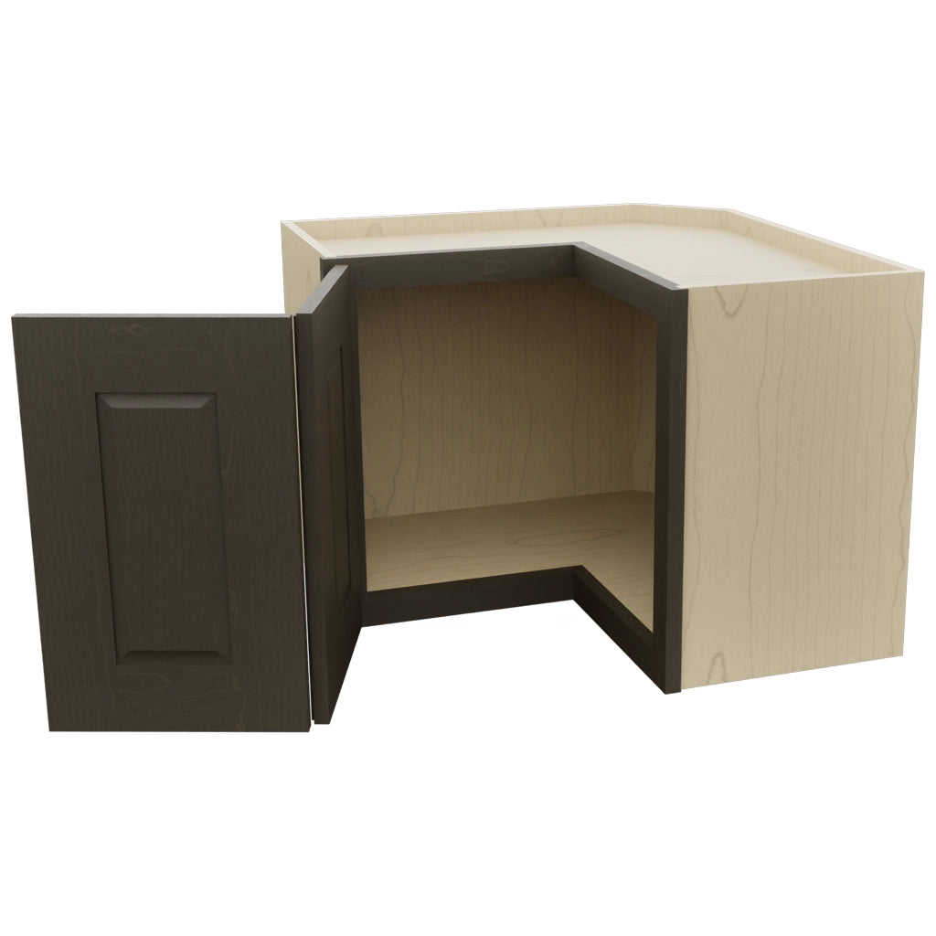 Fabuwood Fusion Kona WPC2418 Wall Corner Pie Cabinet, Open View