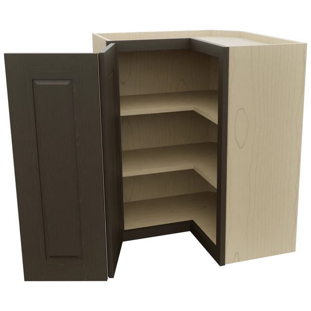 Fabuwood Fusion Kona WPC2430 Wall Corner Pie Cabinet, Open View