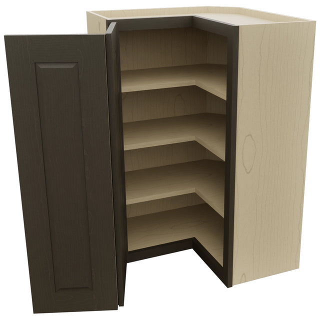 Fabuwood Fusion Kona WPC2436 Wall Corner Pie Cabinet, Open View