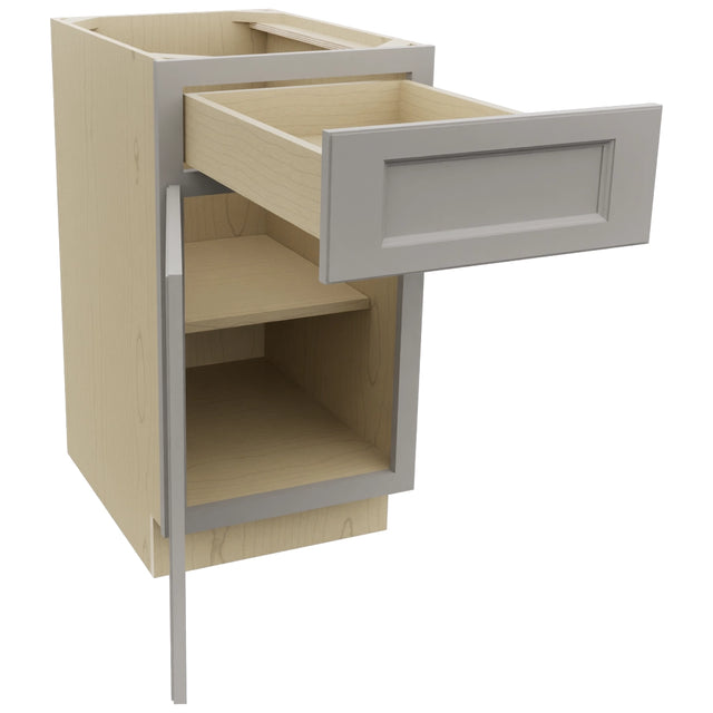 Fabuwood Fusion Nickel B18 Base Standard Cabinet, Open View