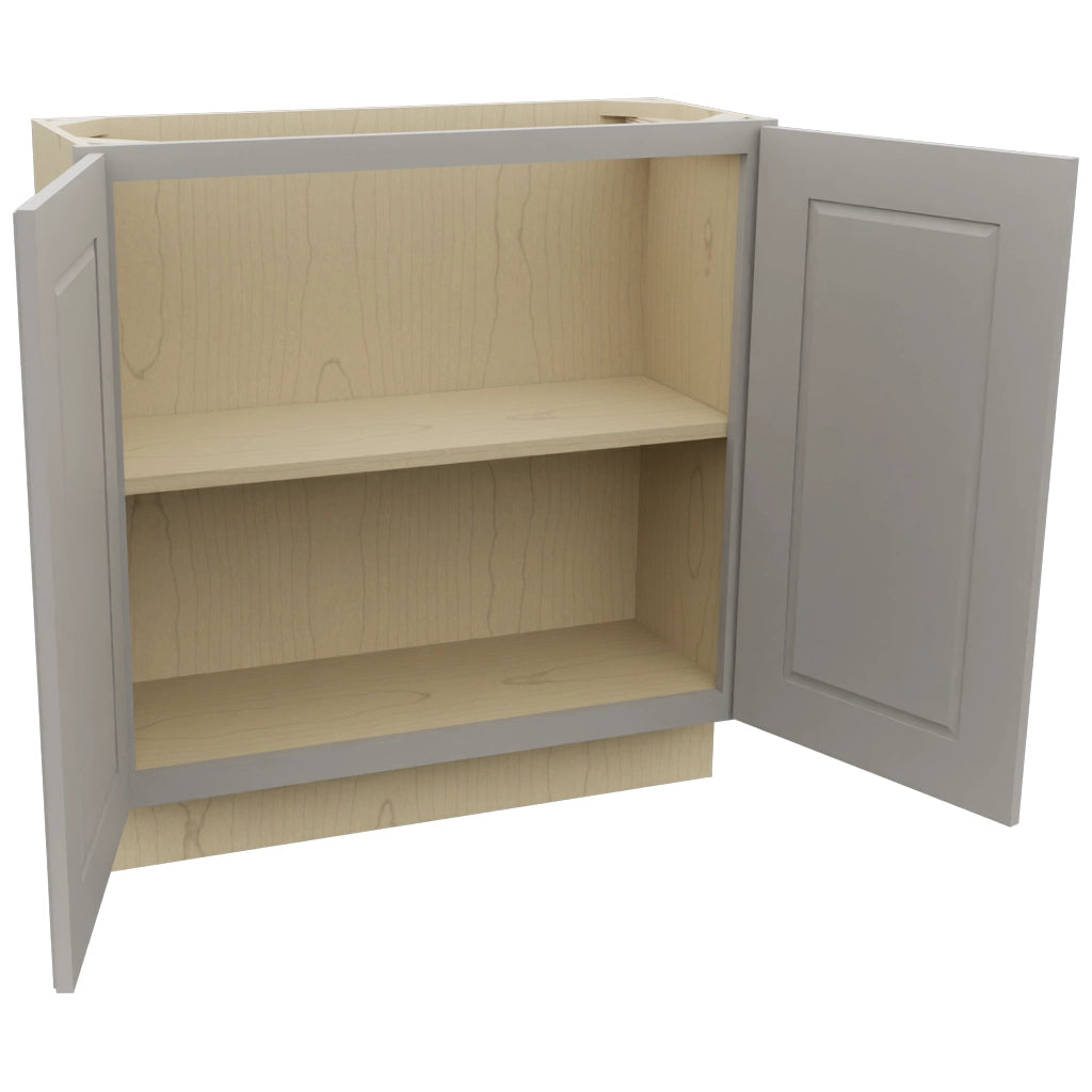 Fabuwood Fusion Nickel B33FD-12D Base Full Door Cabinet, Open View