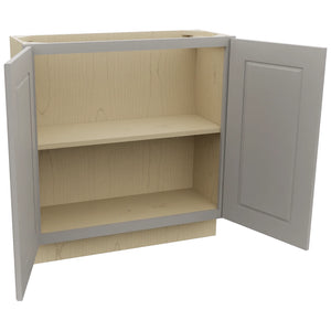 Fabuwood Fusion Nickel B33FD-12D Base Full Door Cabinet, Open View