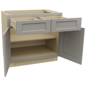 Fabuwood Fusion Nickel B36 Base Standard Cabinet, Open View