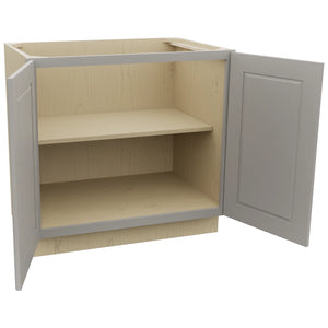 Fabuwood Fusion Nickel B36FD Base Full Door Cabinet, Open View