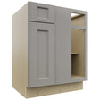 Fabuwood Fusion Nickel BLB36/39 Base Corner Blind Cabinet, Front View