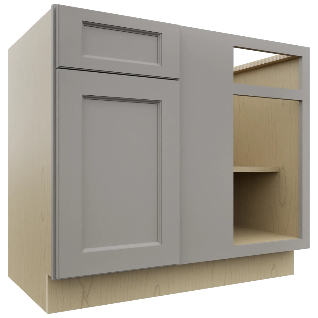 Fabuwood Fusion Nickel BLB42/45 Base Corner Blind Cabinet, Front View