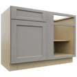 Fabuwood Fusion Nickel BLB48/51 Base Corner Blind Cabinet, Front View