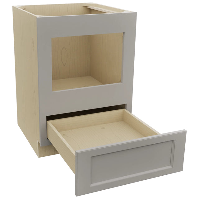 Fabuwood Fusion Nickel BMC24 Base Microwave Cabinet, Open View