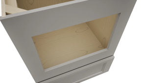 Fabuwood Fusion Nickel BMC24 Base Microwave Cabinet, Detail View