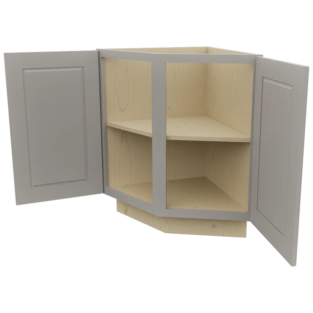 Fabuwood Fusion Nickel BRA24 Base Return Angle Cabinet, Open View