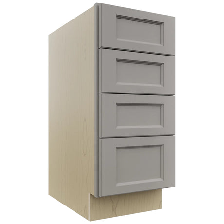 Fabuwood Fusion Nickel DB15-4 Base 4 Drawers Cabinet, Front View