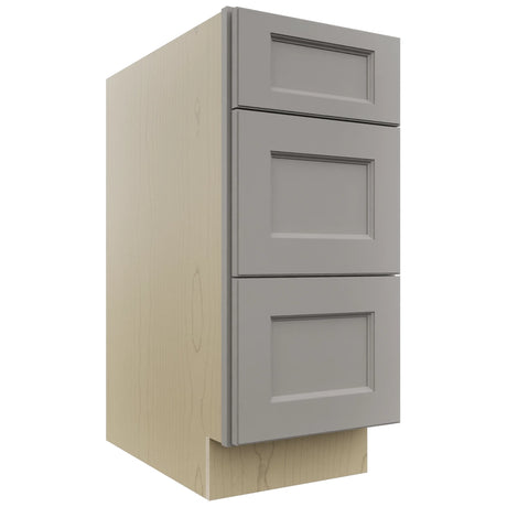 Fabuwood Fusion Nickel DB15 Base 3 Drawers Cabinet, Front View