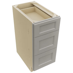 Fabuwood Fusion Nickel DB15 Base 3 Drawers Cabinet, Top View