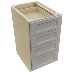 Fabuwood Fusion Nickel DB18-4 Base 4 Drawers Cabinet, Top View