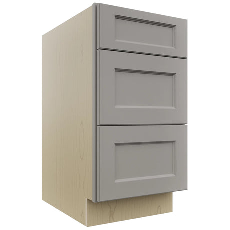 Fabuwood Fusion Nickel DB18 Base 3 Drawers Cabinet, Front View